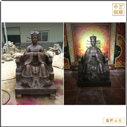 鑄銅關(guān)公 純銅古代美女銅雕塑