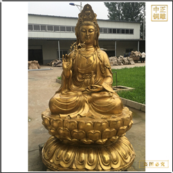 鑄銅關(guān)公 黃銅觀(guān)音佛像圖片