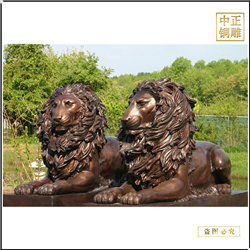 鑄銅關(guān)公 園林銅獅子雕塑