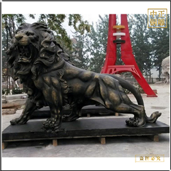鑄銅關(guān)公 園林鑄銅獅子雕塑